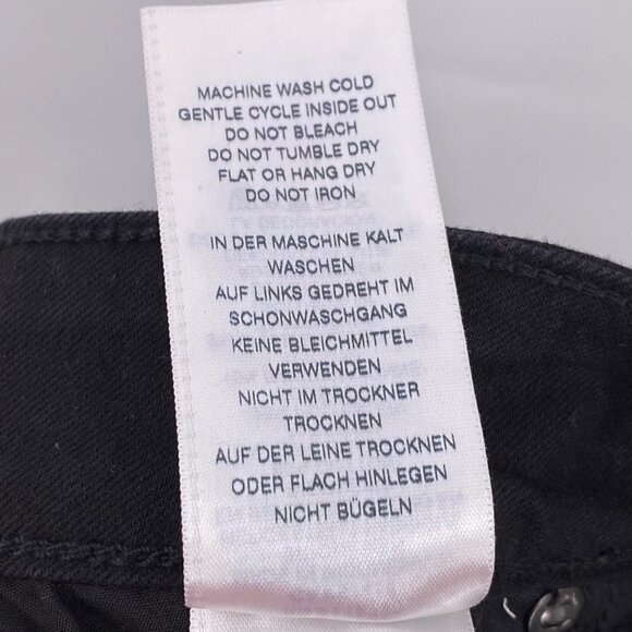 True Religion Jennie Curvy Mid Rise Skinny Distressed Black Jeans Women's Sz 28 - Picture 13 of 15